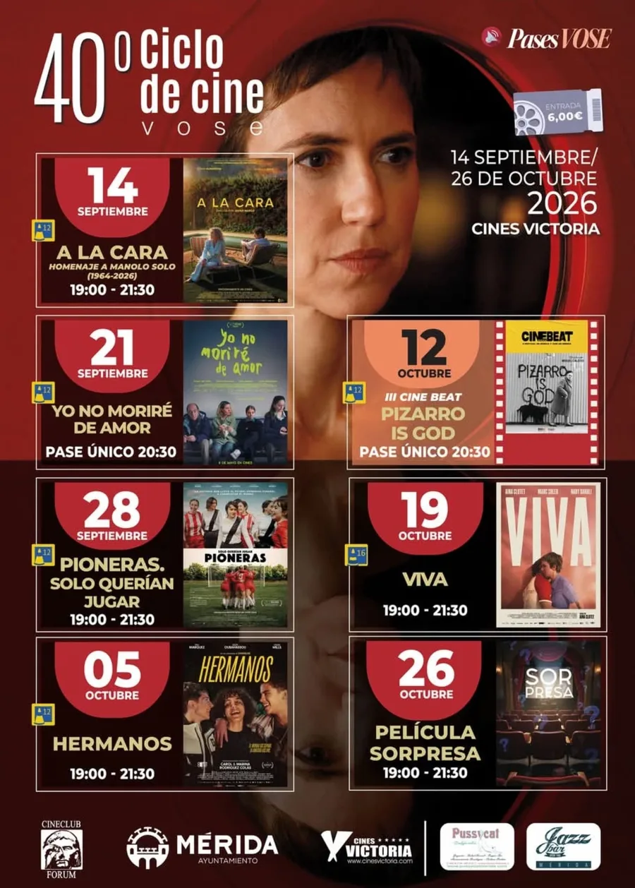 Cartel de 40º ciclo de cine V.O.S.E.